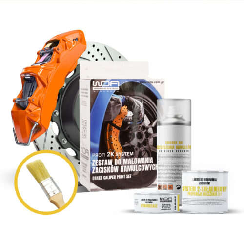 ZESTAW DO MALOWANIA ZACISKÓW  HAMULCOWYCH LAKIER  KOLOR POMARAŃCZOWY  ORANGE